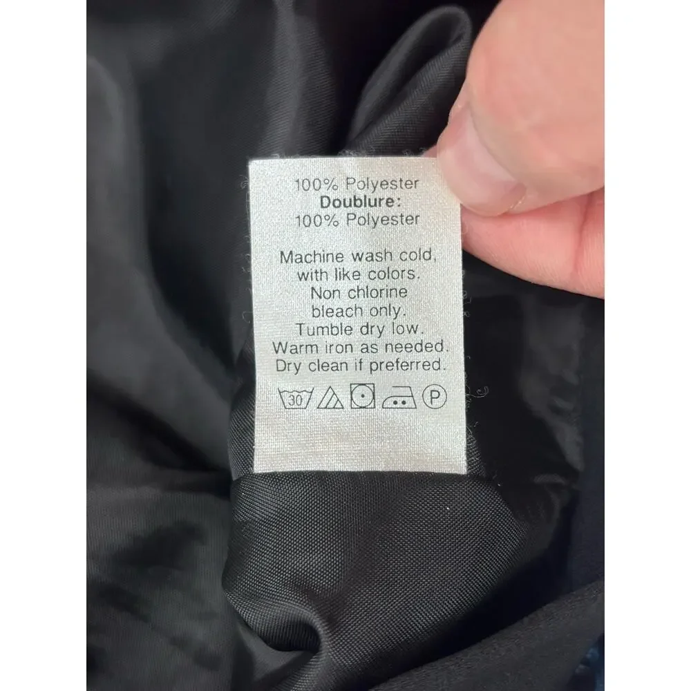 J.Crew Faux Wrap Pleated A-Line Skirt Black Blue White Graphic Mixed Print Sz 0